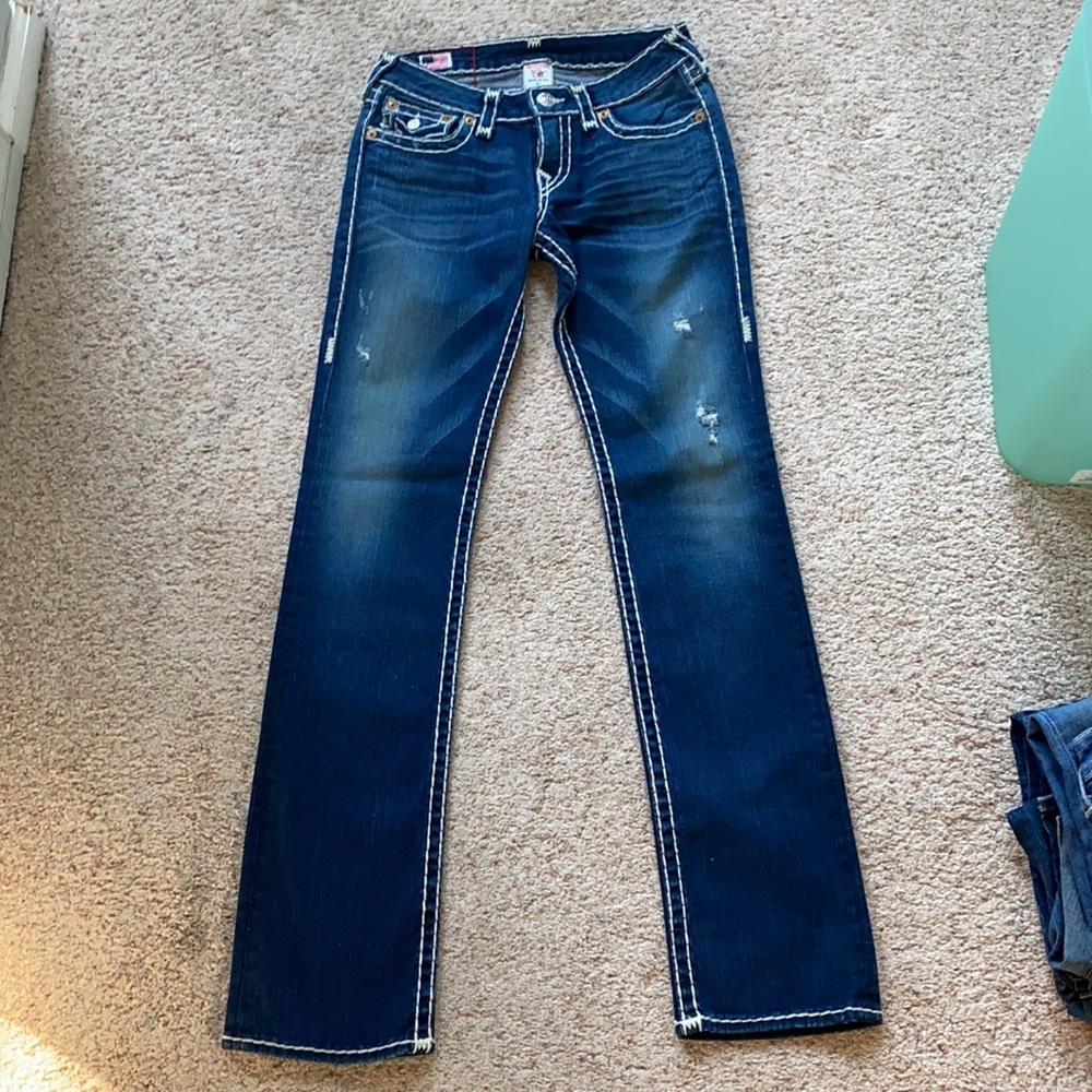 True Religion Billy Super T Distressed Jean 27